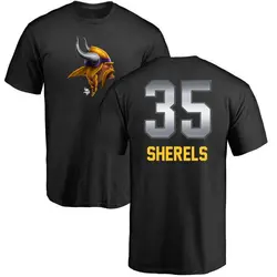 Marcus Sherels Minnesota Vikings Men's Black by Midnight Mascot T-Shirt -